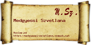 Medgyessi Szvetlana névjegykártya